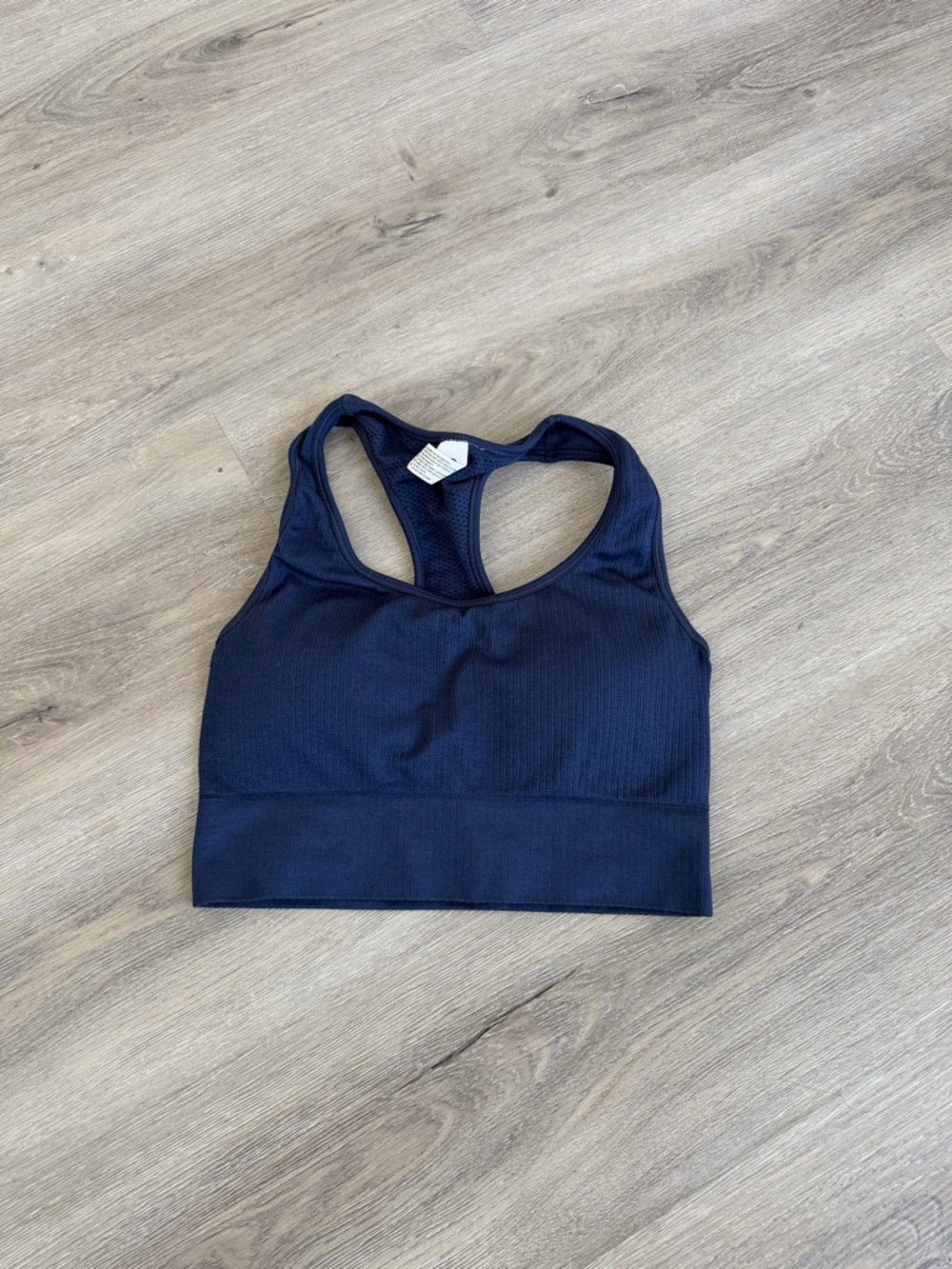 90 Degree By Reflex Navy Racerback Sports Bra